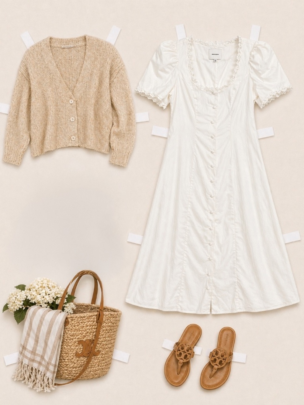 Reformation Alida Midi Dress, romantic, cottagecore, beachy dress. Size 4 NWOT - Picture 6 of 10